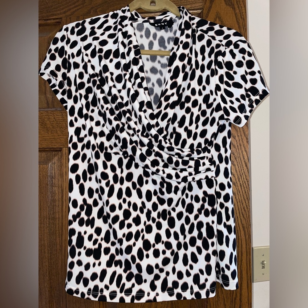 DKNY spotted dress top